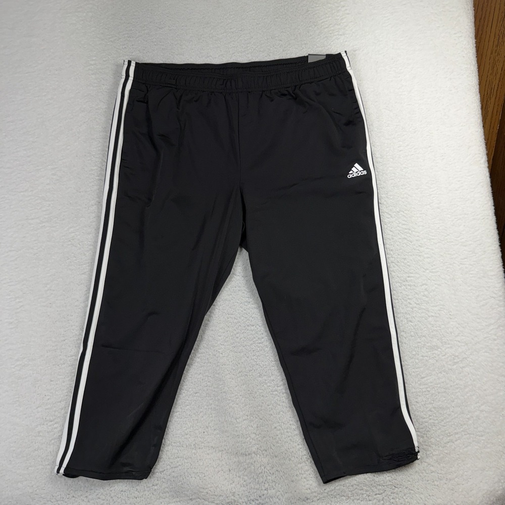 Adidas Regular Tapered Crop 2XL (39x23) Joggers Track Pants Stripes NWT FLAW*